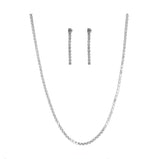 Single Row Tennis Necklace & Earrings